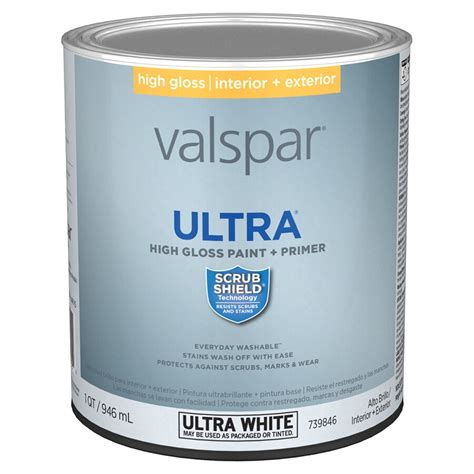 Shop Valspar Gloss Latex Enamel Paint (Actual Net Contents: 32-fl oz ...