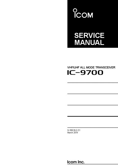 ICOM IC-9700 SM Service Manual download, schematics, eeprom, repair info for electronics experts