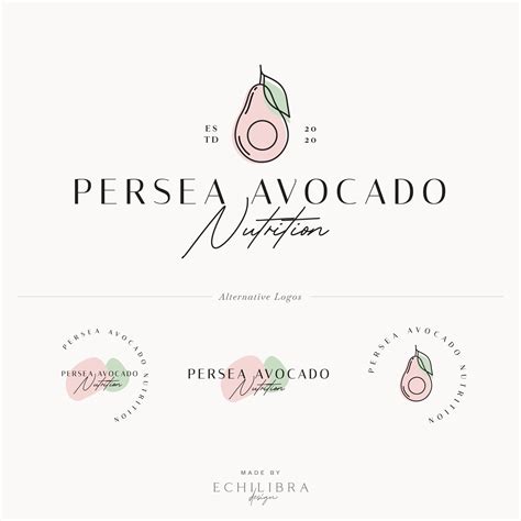 Nutrion Logo Pre-made Food Logo Avocado Logo Modern - Etsy | Herbal logo design, Healthy logo ...