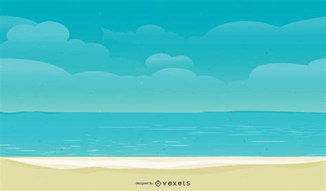 Summer Beach Background Design Vector Download