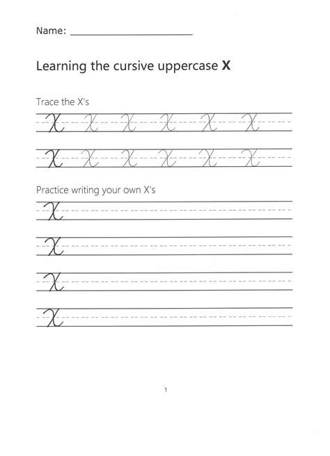 Cursive X – How to Write a Capital X in Cursive