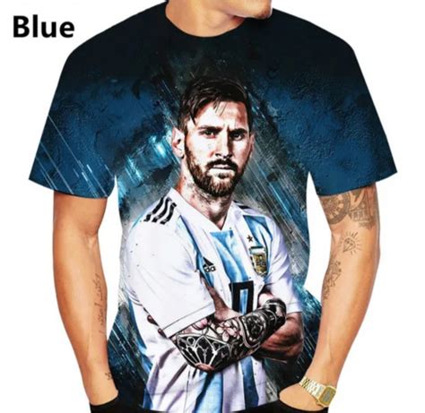 Lionel Messi 3D printed Men's T shirt Size XXL