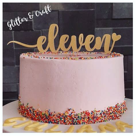 Gold Glitter Number Cake Topper | Etsy