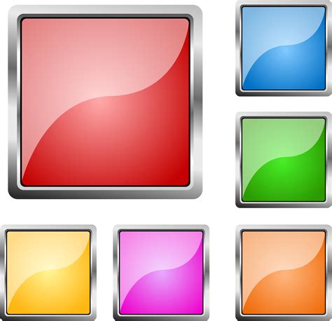 Clipart - Glossy Button Square Png Transparent Png - Full Size Clipart ...