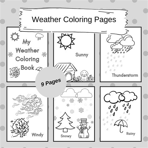 Weather Coloring Pages for Kids Printable Coloring Sheets Toddler ...