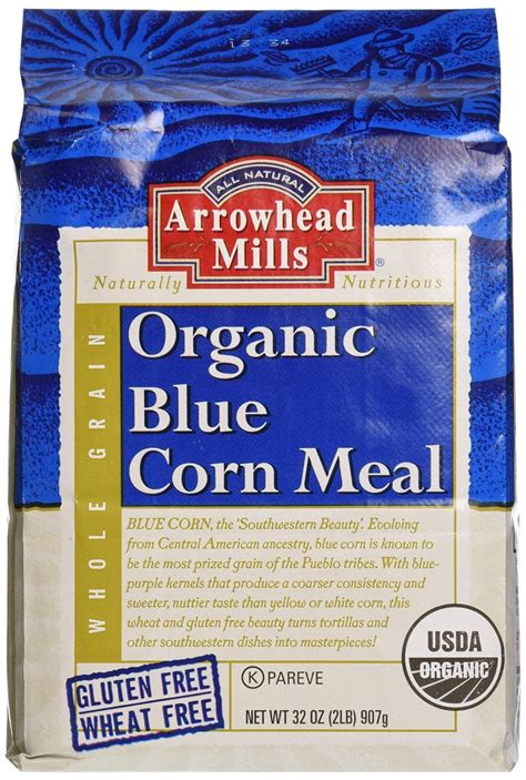 ArrowHealth Mills Organic Gluten Free Blue Corn Meal 2 lbs - Walmart.com - Walmart.com