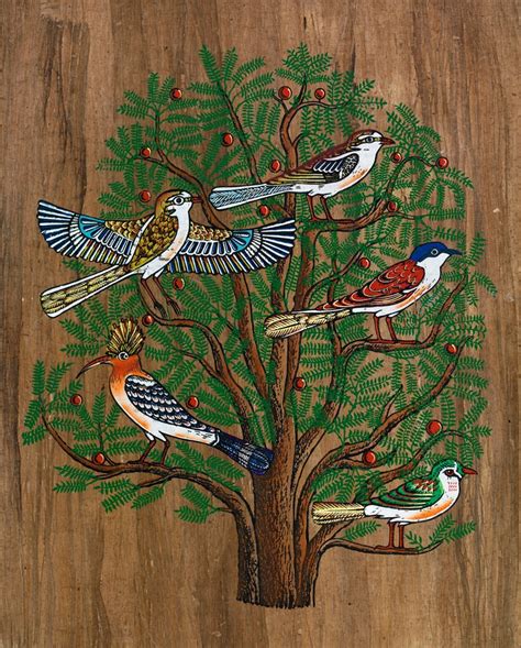 Egyptian Art, Egyptian Papyrus: Birds on a Tree, Coll, Part