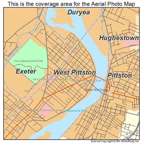 Aerial Photography Map of West Pittston, PA Pennsylvania