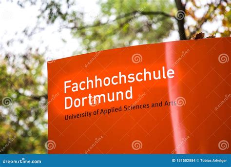 Fachhochschule Dortmund Sign in Dortmund Germany Editorial Stock Image ...