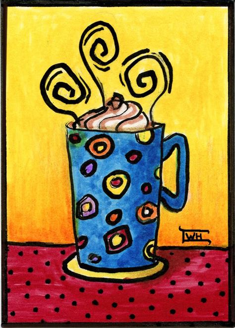 ACEO Original Art, Coffee, Cappuccino, Espresso, Coffee Cup, Coffee ...