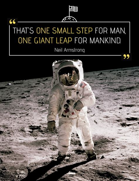 That's one small step for man, one giant leap for mankind. - Neil Armstrong | Zitat Template