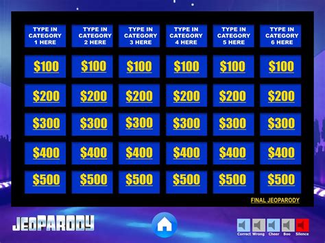 Jeopardy Powerpoint Game Template | Youth Downloads