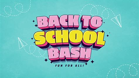 Back to School Bash | Back To School Church Announcement Graphic