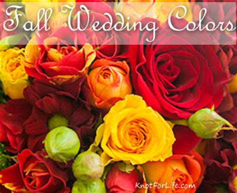 Ideas for Great Autumn/Fall Wedding Flower Colors - Knot For Life