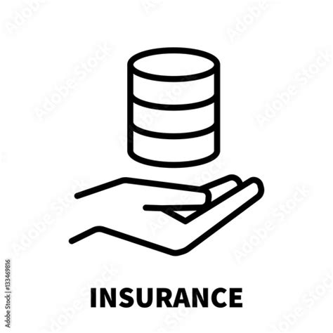 Insurance icon or logo in modern line style. High quality black outline ...