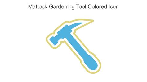 Mattock Gardening Tool Colored Icon In Powerpoint Pptx Png And Editable Eps Format PPT Example