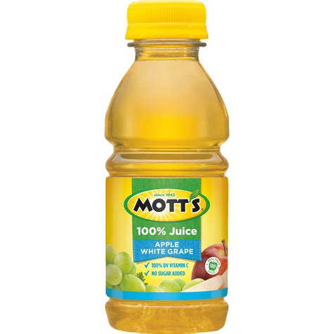 (6 Bottles) Mott's 100% Apple White Grape Juice, 8 fl oz - Walmart.com - Walmart.com