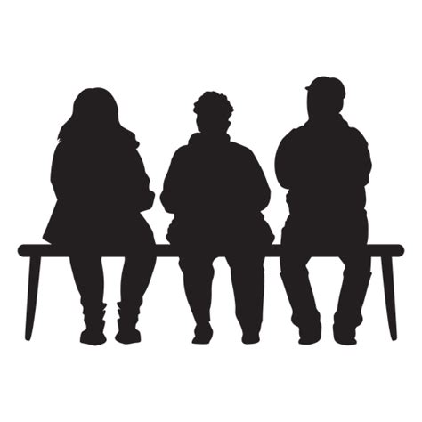 People sitting on bench silhouette - Transparent PNG & SVG vector ...