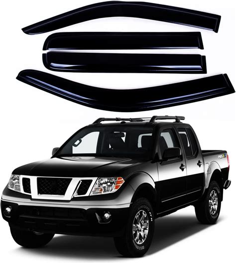 Amazon.com: Fits Nissan Frontier 2005-2020 Acrylic Safe Smoke Window Visor Set - Sun, Rain, and ...