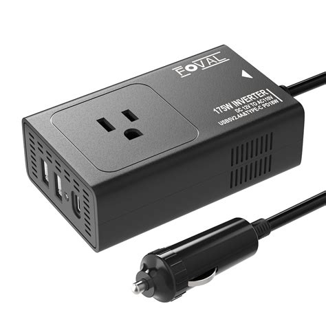 FOVAL 175W Car Power Inverter DC 12V to 110V AC Car Inverter with [18W ...