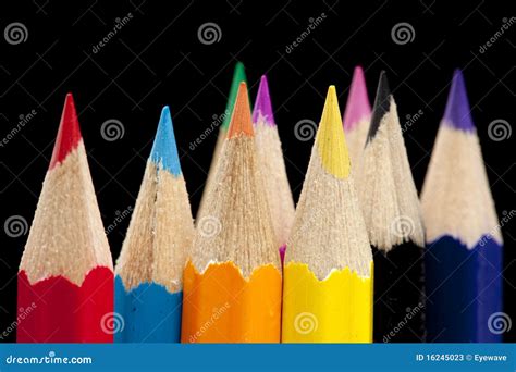 Color pencil tips stock image. Image of background, closeup - 16245023