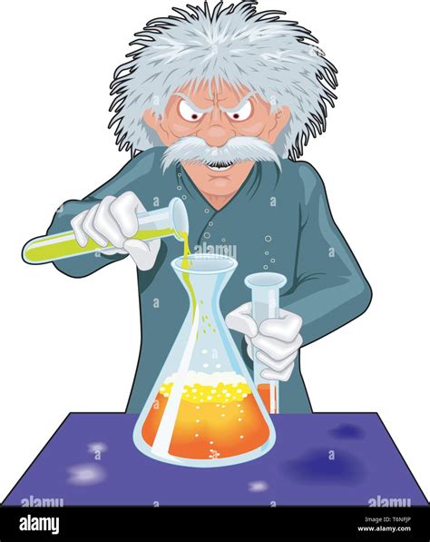 Mad Scientist Cartoon Vector Illustration Stock Vector Image & Art - Alamy