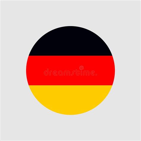 Germany Circle Flag Icon. Waving German Symbol. Vector Illustration ...