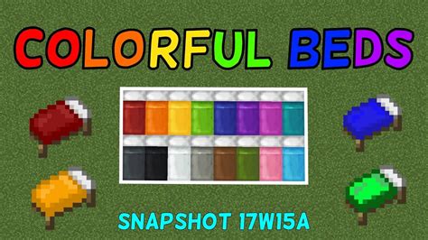 Colorful Beds In Minecraft 1.12! (Snapshot 17w15a) - YouTube