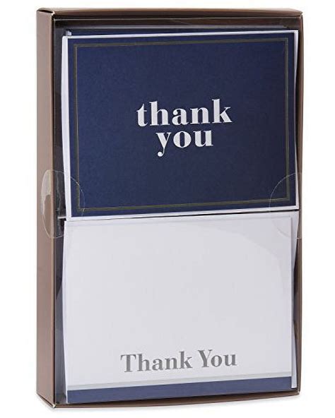 American Greetings Thank You Cards with Envelopes, Blue and White (50 ...