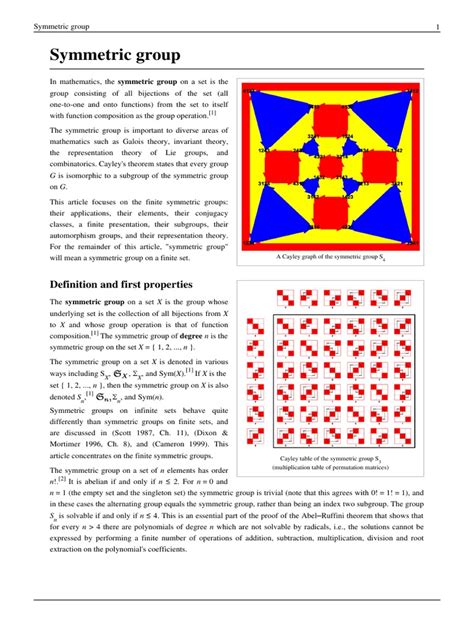 Symmetric Groups | PDF | Group (Mathematics) | Permutation