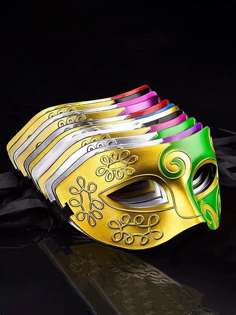 14 Pieces Unisex Retro Half Masquerade Masks Face Mask Venetian Mask for Fancy Dress Costume ...