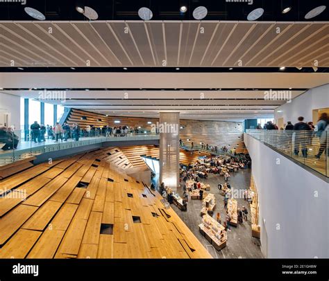 Interior view of the V&A Dundee by Japanese architect Kengo Kuma, a ...