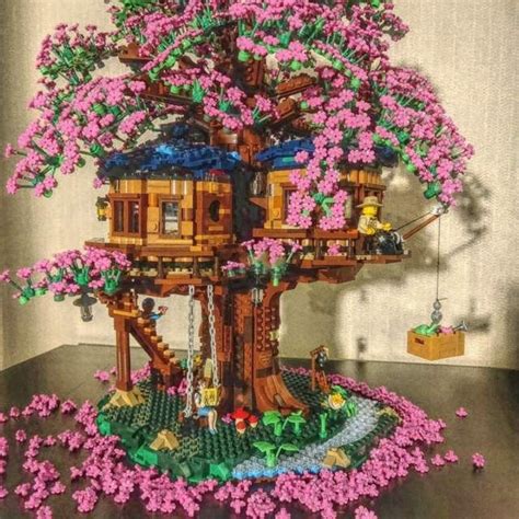 Online Shop IN STOCK MOC cherry blossom Tree House tree Compatible with ...