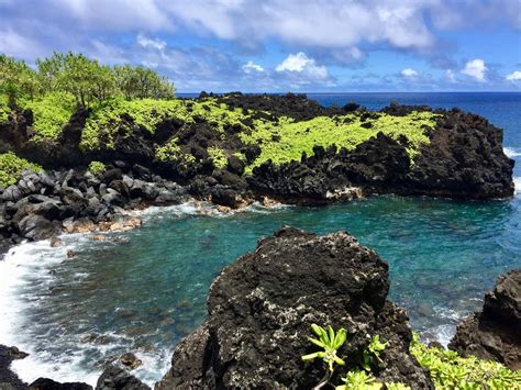 Waianapanapa Black Sand Beach Trail - 0.7 miles in Hana, HI at Waianapanapa State Park. #hiking ...