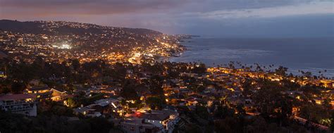 Laguna Beach City at Night Photograph by Cliff Wassmann - Pixels