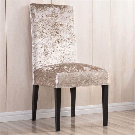 Glam Velveteen Chair Slipcovers Dining Chair Covers - Winfinity Brands