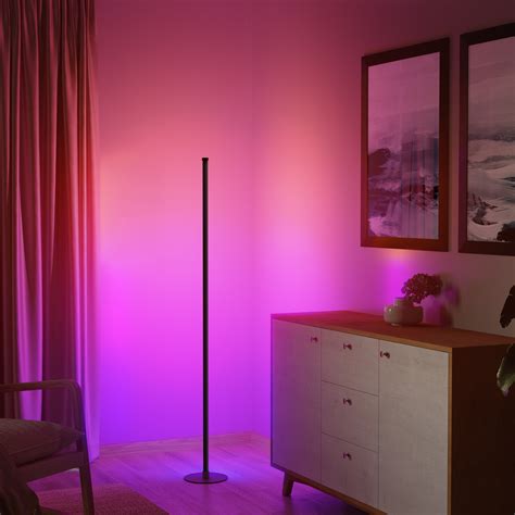 Lámpara de pie LED con sensor de música Smart RGB atenuable | Lampara.es