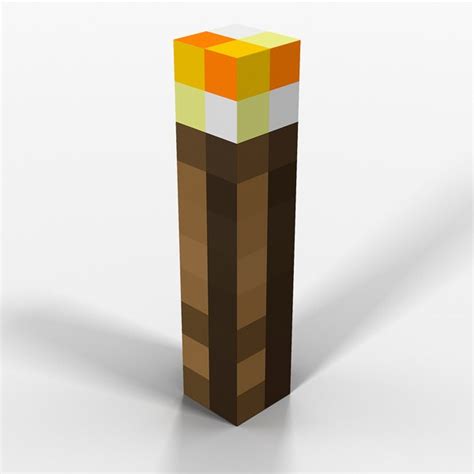 minecraft torch 3d model