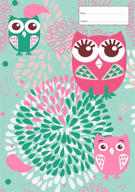 Book Cover A4 - Owl | The Imperfect Mum