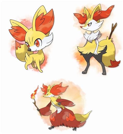 Fennekin - Braixen - Delphox evolutions #653 - #655 | Pokemon, Pokemons fofos