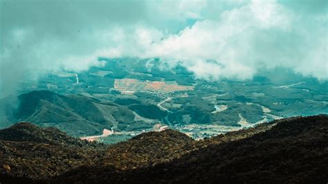 Free photo: Aerial View of the Mountains - Clouds, Winter, Trees - Free Download - Jooinn