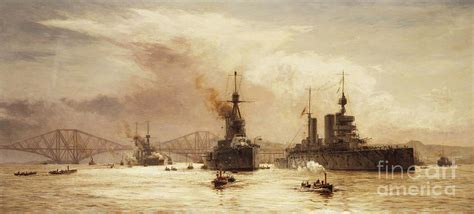 The First Battle Squadron leaving the Forth for the Battle of Jutland ...