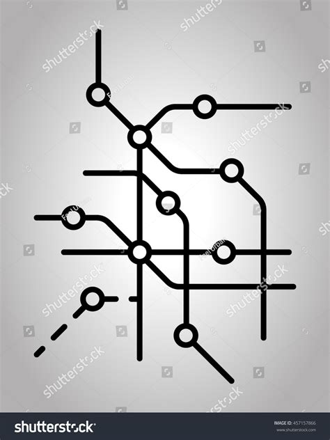 Subway Map Stations Underground Stock Vector (Royalty Free) 457157866 ...