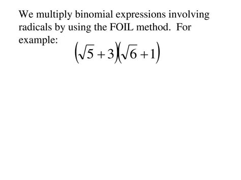 Multiplying and Dividing Radical Expressions - ppt download