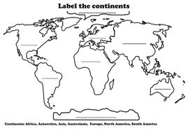 Label the continents | Teaching Resources