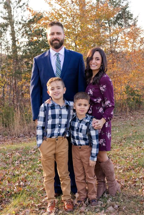 Burgundy + Blue Family Photo Outfits - Pumps & Push Ups