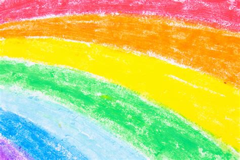 Child's rainbow crayon drawing - Custom Wallpaper