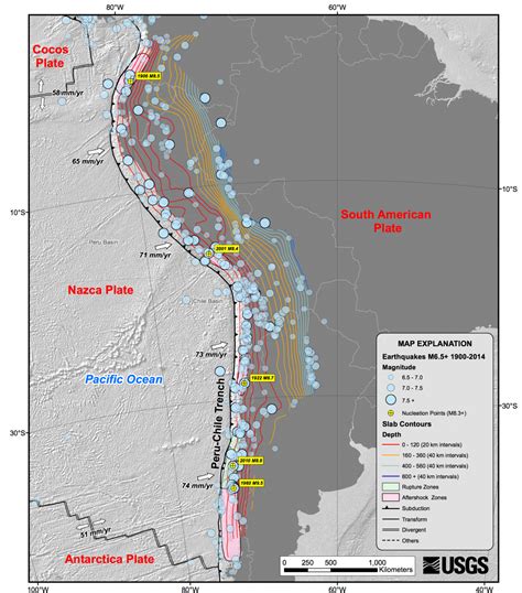 Map of Chile Earthquakes | Earthquake, Map, Chile