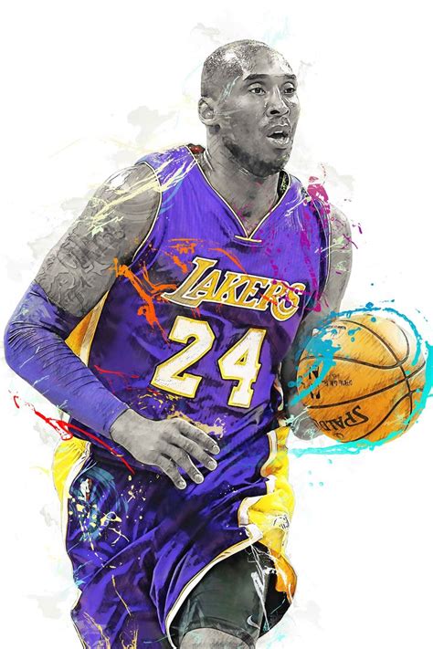 Kobe Bryant Poster Los Angeles Lakers Canvas Print, Wall Art, Sports ...