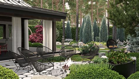 Landscape design Home in the Forest on Behance